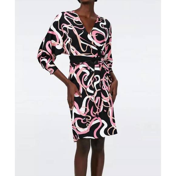 NEW DIANE VON FURSTENBERG mikah wrap dress in celebration - Picture 1 of 4
